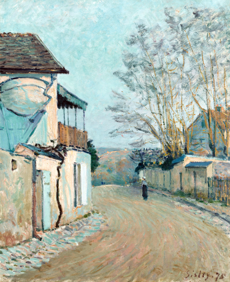 Rue de La Princesse, Winter (Rue de La Princesse, L'hiver) by Alfred Sisley