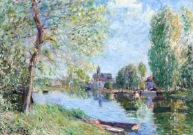 Le Printemps à Moret Sur Loing by Alfred Sisley Le Printemps à Moret Sur Loing by Alfred Sisley