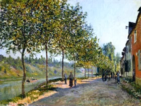 June Morning in Saint Mammès by Alfred Sisley June Morning in Saint Mammès by Alfred Sisley