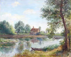 Banks of the Loing at Saint Mammes 1892 by Alfred Sisley Banks of the Loing at Saint Mammes 1892 by Alfred Sisley