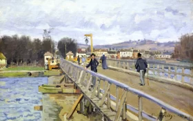 Footbridge at argenteuil by Alfred Sisley