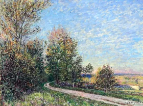 Chemin des Fontaines à Veneux Nadon by Alfred Sisley Chemin des Fontaines à Veneux Nadon by Alfred Sisley