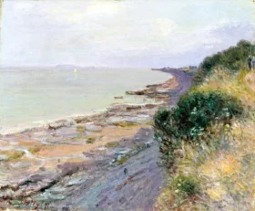 The Cliff at Penarth, evening, low tide by Alfred Sisley The Cliff at Penarth, evening, low tide by Alfred Sisley