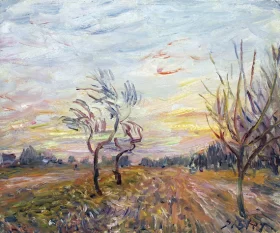 An Orchard in the Outskirts of Moret Sur Loing 1890 by Alfred Sisley