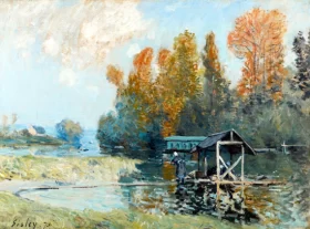 Les Lavandières à Bougival 1875 by Alfred Sisley Les Lavandières à Bougival 1875 by Alfred Sisley