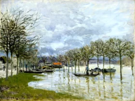 The Flood on the Road to Saint, Germain by Alfred Sisley