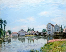 Le Loing au dessous Du Pont de Moret by Alfred Sisley Le Loing au dessous Du Pont de Moret by Alfred Sisley
