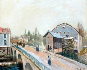 Le Pont de Moret 1 by Alfred Sisley