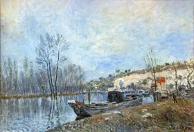 The Banks of the Loing towards Moret 1883 by Alfred Sisley The Banks of the Loing towards Moret 1883 by Alfred Sisley