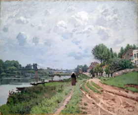 The Bridge at Villeneuve-La-Garenne by Alfred Sisley The Bridge at Villeneuve-La-Garenne by Alfred Sisley