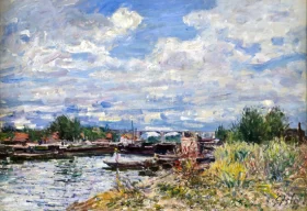 The Seine at Billancourt by Alfred Sisley The Seine at Billancourt by Alfred Sisley