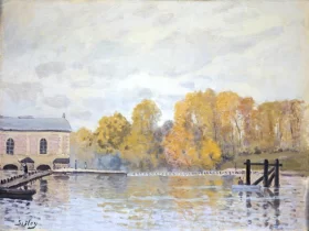 Waterworks at Marly, 1876 by Alfred Sisley Waterworks at Marly, 1876 by Alfred Sisley