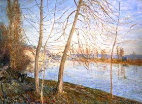 Winter Morning, Veneux by Alfred Sisley Winter Morning, Veneux by Alfred Sisley
