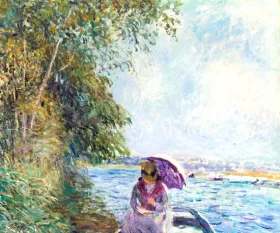 En Canot à Veneux, après, Midi de Septembre by Alfred Sisley En Canot à Veneux, après, Midi de Septembre by Alfred Sisley
