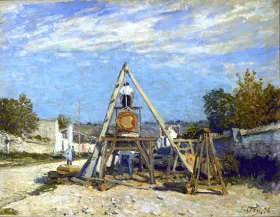 Pit (Wood) Sawyers 1876 by Alfred Sisley Pit (Wood) Sawyers 1876 by Alfred Sisley