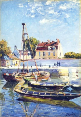 Boats by Alfred Sisley Boats by Alfred Sisley