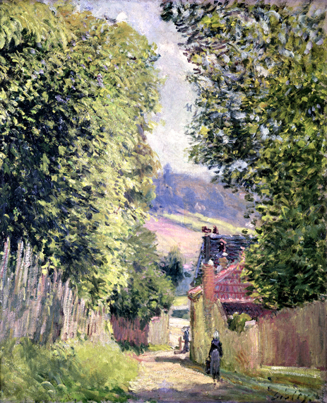 A Road in Louveciennes by Alfred Sisley, oil painting reproduction on canvas A Road in Louveciennes by Alfred Sisley