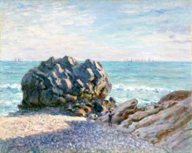 Storr Rock, Lady's Cove, le soir by Alfred Sisley Storr Rock, Lady's Cove, le soir by Alfred Sisley