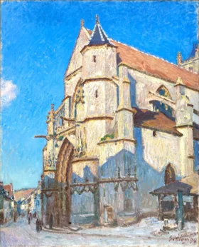 The Church at Moret (Evening) 1894 by Alfred Sisley The Church at Moret (Evening) 1894 by Alfred Sisley