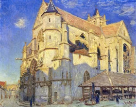 The Church at Moret, Frosty Weather by Alfred Sisley The Church at Moret, Frosty Weather by Alfred Sisley