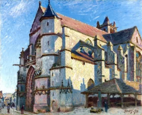 La Vieille Église de Moret, Le Matin au Soleil by Alfred Sisley La Vieille Église de Moret, Le Matin au Soleil by Alfred Sisley