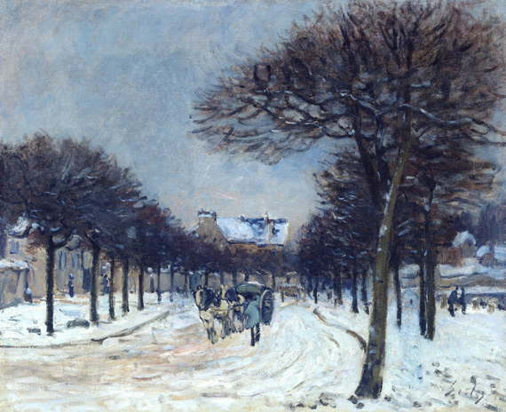 The Road to Saint Germain, near Marly 1875 by Alfred Sisley, oil painting reproduction on canvas The Road to Saint Germain, near Marly 1875 by Alfred Sisley