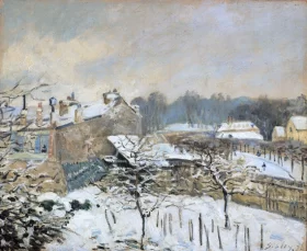 Effet de neige à Louveciennes 1877 by Alfred Sisley Effet de neige à Louveciennes 1877 by Alfred Sisley