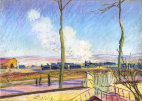 La Gare de Marchandises by Alfred Sisley La Gare de Marchandises by Alfred Sisley