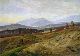 Riesengebirge Landscape 1835 by Caspar David Friedrich Riesengebirge Landscape 1835 by Caspar David Friedrich