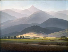 Giant Mountains (View of the Small Sturmhaube from Warmbrunn) by Caspar David Friedrich
