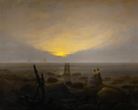 Moonrise over the Sea 1821 by Caspar David Friedrich