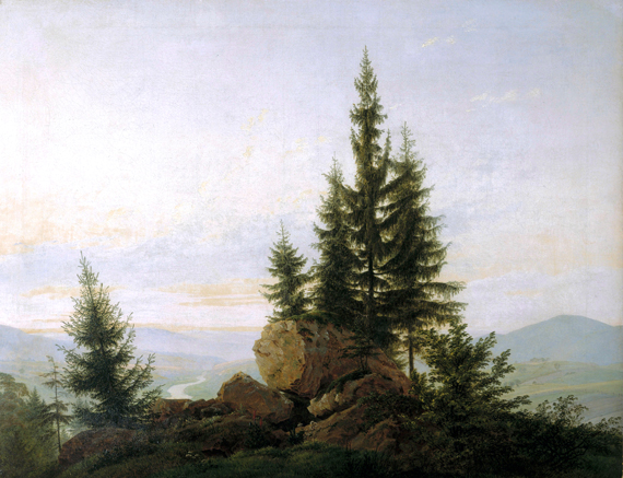View of the Elbe Valley 1807 by Caspar David Friedrich, oil painting reproduction on canvas View of the Elbe Valley 1807 by Caspar David Friedrich