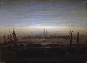 Greifswald in Moonlight 1817 by Caspar David Friedrich Greifswald in Moonlight 1817 by Caspar David Friedrich