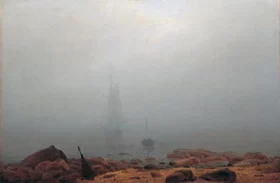 Seashore in the fog 1807 by Caspar David Friedrich