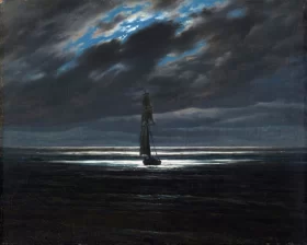Seascape by Moonlight by Caspar David Friedrich