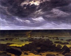 Sea coast at moonlight 1830 by Caspar David Friedrich
