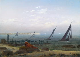 Woman on the beach of Ruegen 1818 by Caspar David Friedrich Woman on the beach of Ruegen 1818 by Caspar David Friedrich