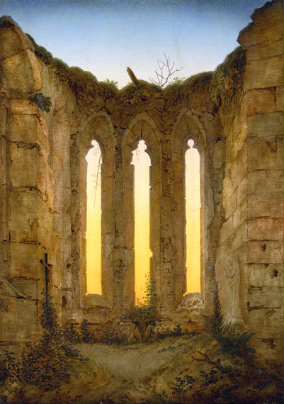 Oybin church ruins 1812 by Caspar David Friedrich, oil painting reproduction on canvas Oybin church ruins 1812 by Caspar David Friedrich