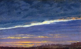 Nightly cloudy sky-Evening 1824 by Caspar David Friedrich Nightly cloudy sky-Evening 1824 by Caspar David Friedrich