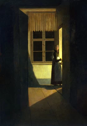 The Woman with the Candlestick 1825 by Caspar David Friedrich The Woman with the Candlestick 1825 by Caspar David Friedrich