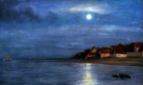 Moonlight by Carl Heinrich Bloch Moonlight by Carl Heinrich Bloch