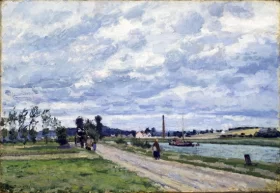 The Banks of the Oise near Pontoise 1873 by Camille Pissarro The Banks of the Oise near Pontoise 1873 by Camille Pissarro
