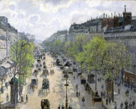 Boulevard Montmartre, Spring 1897 by Camille Pissarro Boulevard Montmartre, Spring 1897 by Camille Pissarro