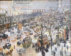 Boulevard des Italiens, Morning, Sunlight 1897 by Camille Pissarro Boulevard des Italiens, Morning, Sunlight 1897 by Camille Pissarro