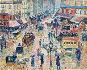 La Place du Havre, effet de pluie 1897 by Camille Pissarro La Place du Havre, effet de pluie 1897 by Camille Pissarro