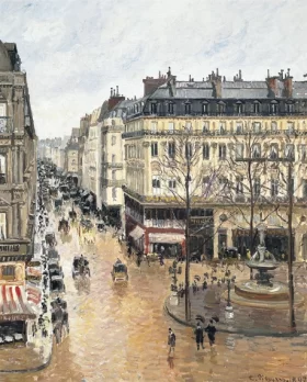 Rue Saint-Honoré in the Afternoon. Effect of Rain 1897 by Camille Pissarro Rue Saint-Honoré in the Afternoon. Effect of Rain 1897 by Camille Pissarro