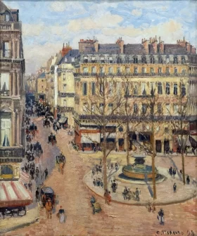 Morning sun in the rue Saint-Honoré 1898 by Camille Pissarro Morning sun in the rue Saint-Honoré 1898 by Camille Pissarro