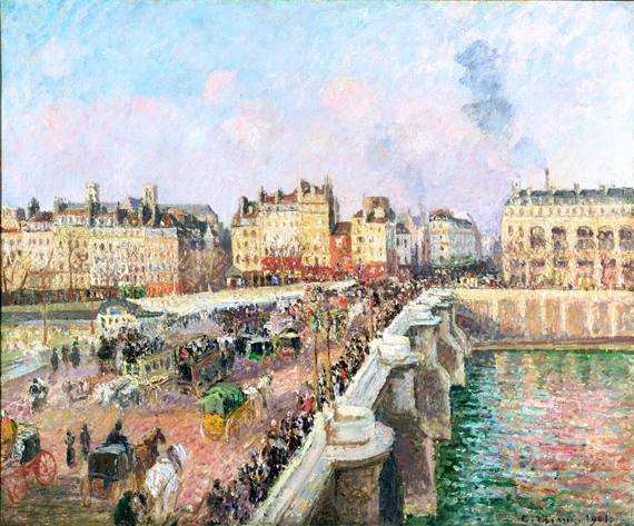 Le Pont-Neuf, aprèS-Midi, Soleil, 1901 by Camille Pissarro, oil painting reproduction on canvas Le Pont-Neuf, après-midi, soleil, 1901 by Camille Pissarro