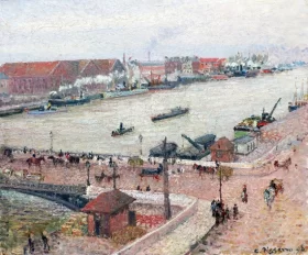 The Seine in Flood, Pont Boieldieu, Rouen, 1896 by Camille Pissarro The Seine in Flood, Pont Boieldieu, Rouen, 1896 by Camille Pissarro