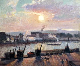 Sunset at Rouen 1885 by Camille Pissarro Sunset at Rouen 1885 by Camille Pissarro